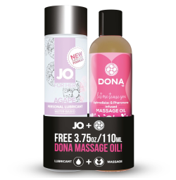 Набор смазка плюс массажный гель бесплатно System JO Agape + DONA Flirty Massage