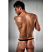 Мужские стринги с блестящим гульфиком Passion THONG silver L/XL