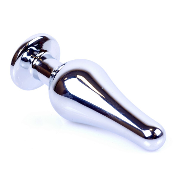 Анальная пробка Boss Series - Jewellery Silver BUTT PLUG Light Blue