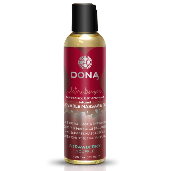 Массажное масло DONA Kissable Massage Oil Strawberry Soufflе