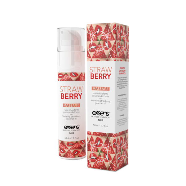 Массажное масло EXSENS Strawberry 50мл, съедобное