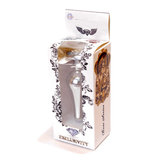 Анальная пробка Boss Series - Jewellery Silver BUTT PLUG Clear