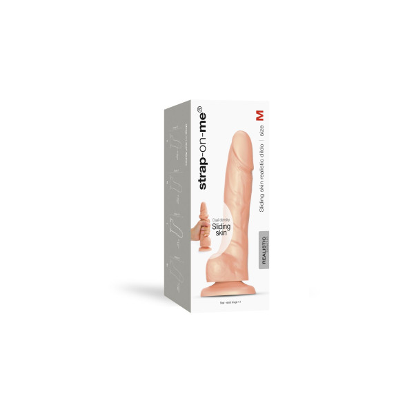Реалистичный фаллоимитатор Strap-On-Me Sliding Skin Realistic Dildo Vanille - M, 18.5 см