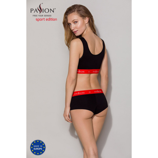 Спортивный топ на широких бретелях Passion PS003 TOP black, размер M