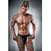 Мужской эротический костюм охотника Passion SHORT L/XL: леопардовые шорты-трусы и пилотка