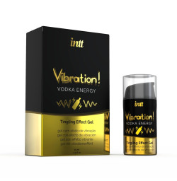 Жидкий вибратор Intt Vibration Vodka, густой гель, очень вкусный, действует до 30 минут, 15 мл