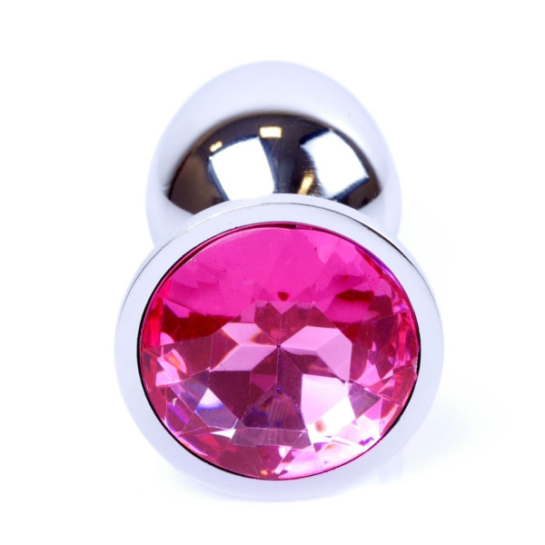 Анальная пробка Boss Series - Jewellery Silver PLUG Pink S