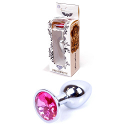 Анальная пробка Boss Series - Jewellery Silver PLUG Pink S