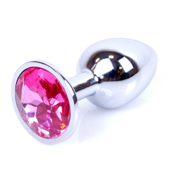 Анальная пробка Boss Series - Jewellery Silver PLUG Pink S