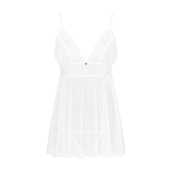 Пеньюар и трусики Obsessive Heavenlly babydoll & thong XS/S
