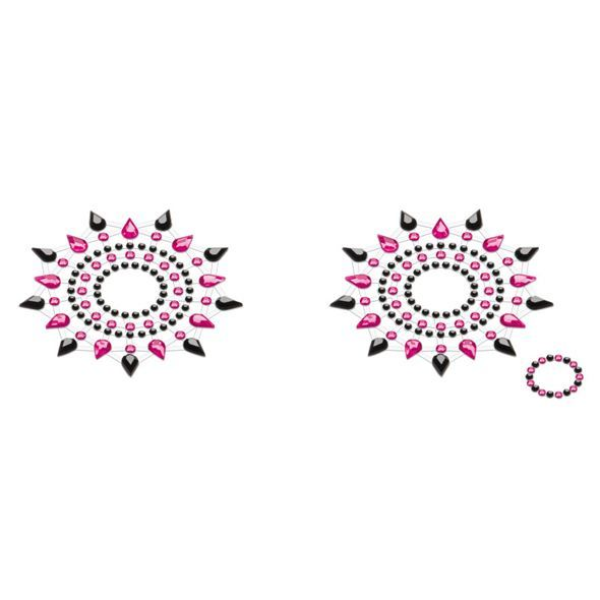 Пэстис из кристаллов Petits Joujoux Gloria set of 2 - Black/Pink