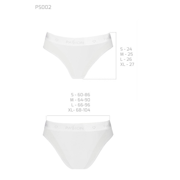 Трусики с прозрачной вставкой Passion PS002 PANTIES white, размер M