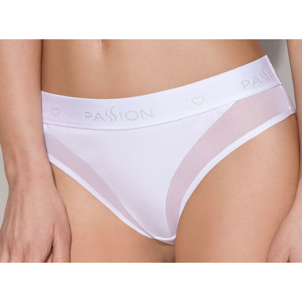 Трусики с прозрачной вставкой Passion PS002 PANTIES white, размер M
