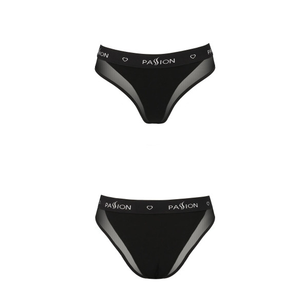 Трусики с прозрачной вставкой Passion PS002 PANTIES black, размер L