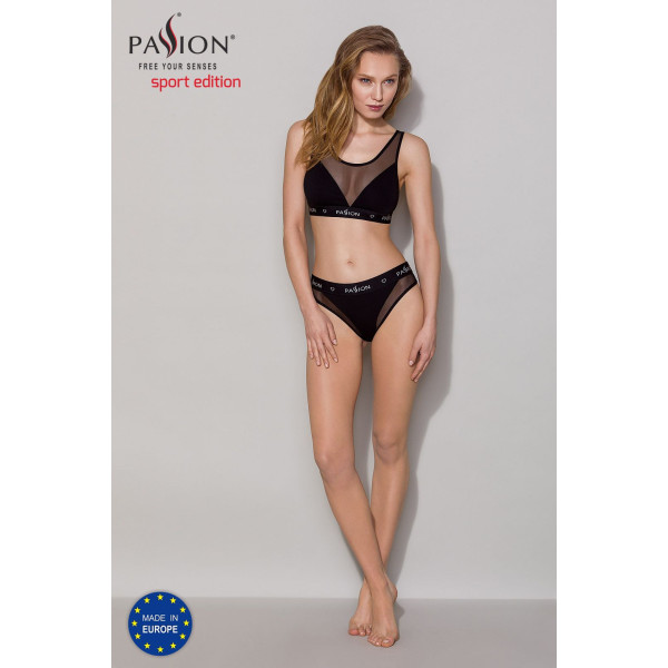 Трусики с прозрачной вставкой Passion PS002 PANTIES black, размер L