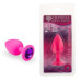 Силиконовая анальная пробка с кристаллом Pink Silicone Amethyst, размер S
