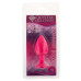 Силиконовая анальная пробка с кристаллом Pink Silicone Amethyst, размер S