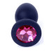 Силиконовая анальная пробка Boss Series - Jewellery Black Silicon PLUG Small Pink S