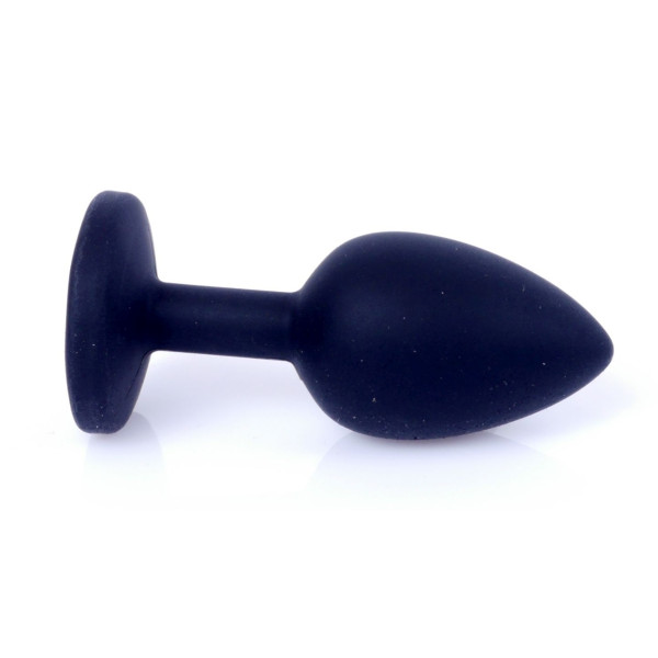 Силиконовая анальная пробка Boss Series - Jewellery Black Silicon PLUG Small Pink S