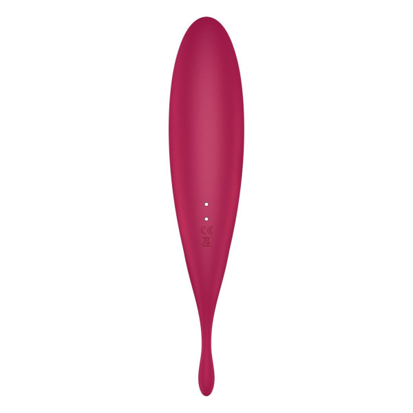 Смарт-вибратор для клитора с вакуумной стимуляцией Satisfyer Twirling Pro+ dark red