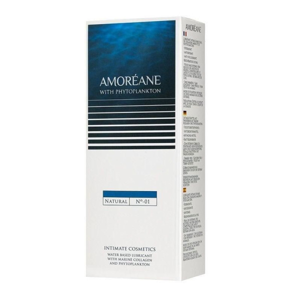 Лубрикант на водной основе с экстрактом фитопланктона Amoreane Natural, морской коллаген, 100 мл