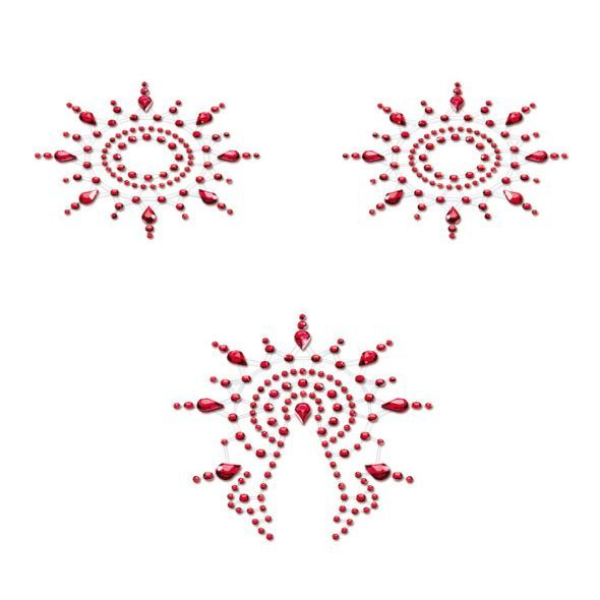 Пэстис из кристаллов Petits Joujoux Gloria set of 3 - Red