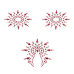 Пэстис из кристаллов Petits Joujoux Gloria set of 3 - Red
