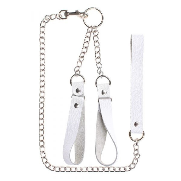 Наручники с поводком Gentle Hold, White