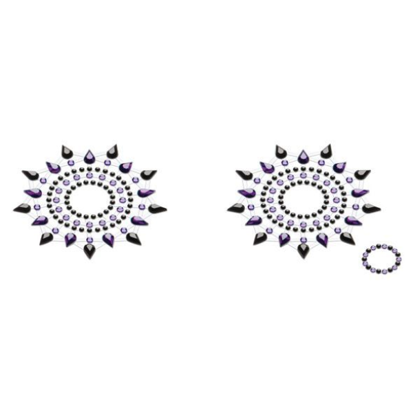 Пэстис из кристаллов Petits Joujoux Gloria set of 2 - Black/Purple