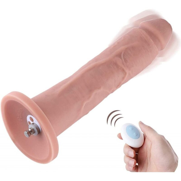 Фаллоимитатор 10.2? с вибрацией для секс-машин Hismith Silicone Dildo with Vibe, съемный коннектор