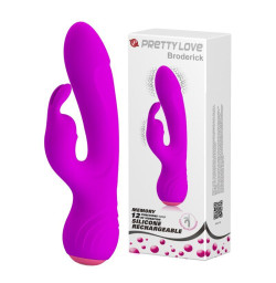 Вибромассажер с клиторальным стимулятором PrettyLove Broderick, 17,9 см