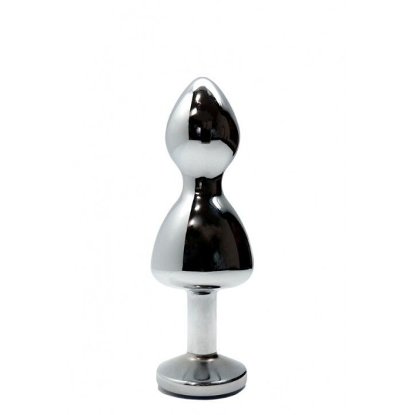 Анальная пробка Wooomy Lollypop Double Ball Metal Plug Blue S