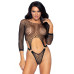 Боди Leg Avenue Top bodysuit with thong back Black