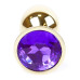 Анальная пробка Boss Series - Jewellery Gold PLUG Purple S