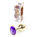 Анальная пробка Boss Series - Jewellery Gold PLUG Purple S
