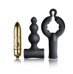 Вибронабор Rocks Off Silhouette - Be Mine: анальный стимулятор, эрекционное кольцо и вибропуля