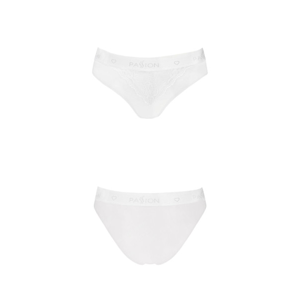 Трусики с широкой резинкой и кружевом Passion PS001 PANTIES white, размер L