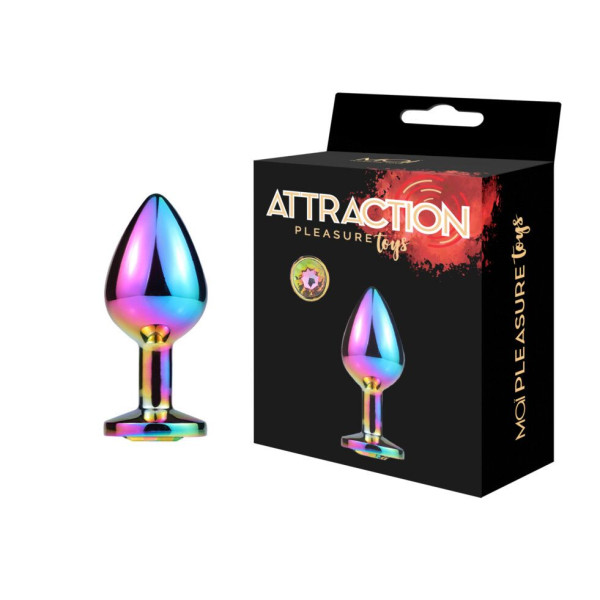 Металлическая анальная пробка MAI Attraction Toys №73 Rainbow