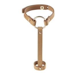 Пара браслетов на запястье и палец Bijoux Indiscrets MAZE Hand Bracelet Harness Brown, экокожа