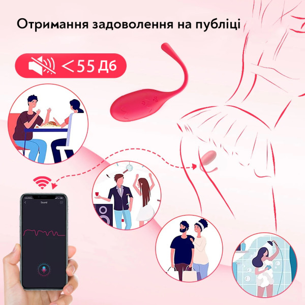Смарт-виброяйцо Vagina Eggs Bluetooth с управлением через телефон, 7 режимов вибрации