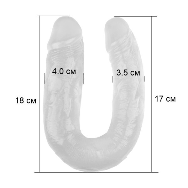 Двойной фаллоимитатор CHISA 14 Inch Dildo, Clear