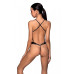 Боди из эко-кожи Passion Tamaris Body black: с ремешками и перфорацией, размер S/M