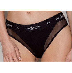 Трусики с прозрачной вставкой Passion PS002 PANTIES black, размер S