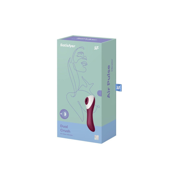 Вакуумный стимулятор с вибрацией Satisfyer Dual Crush Wine Red