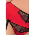 Комплект белья BRIDA SET OpenBra red L/XL: трусики-танга, пояс, открытый лиф