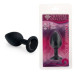 Силиконовая анальная пробка с кристаллом Black Silicone Black Diamond, размер S