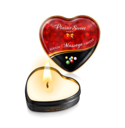 Массажная свеча сердечко Plaisirs Secrets Bubble Gum 