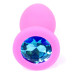 Силиконовая анальная пробка Boss Series - Jewellery Pink Silicon PLUG Small Light Blue S