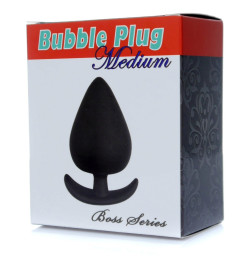 Анальный плаг Boss Series - Bubble Plug Medium Black