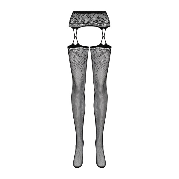 Чулки с поясом Obsessive S206, S/M/L.